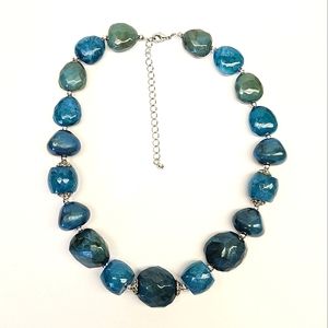 FREE with Bundle Purchase Chunky Blue Green Bead Necklace